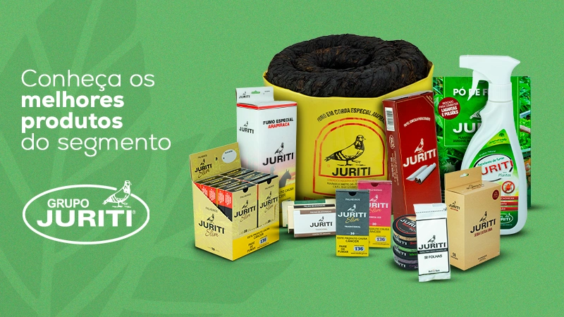 Imagem do Grupo Juriti. Conheça os melhores produtos do segmento de tabacaria e headshop.