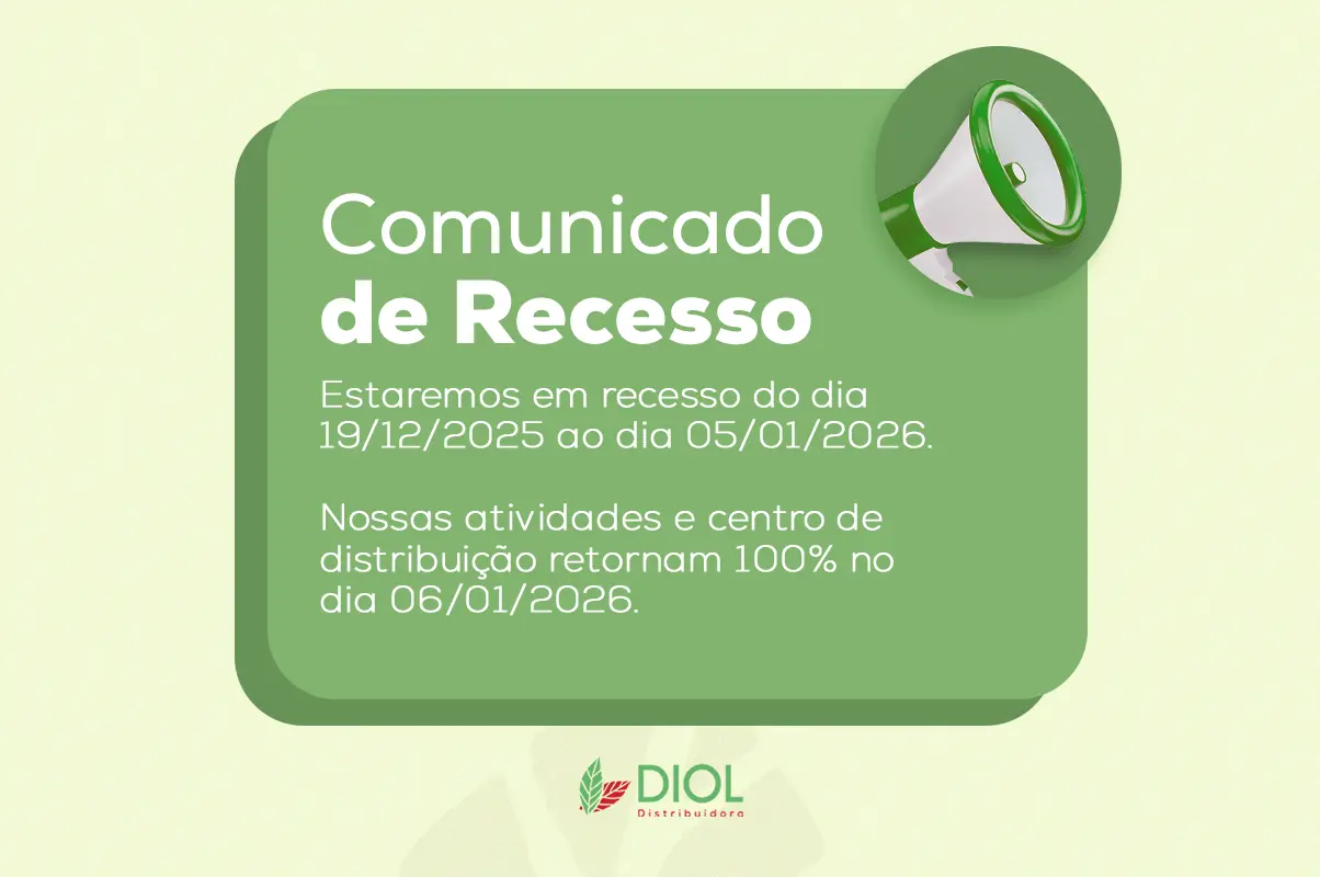 Banner de recesso da Diol